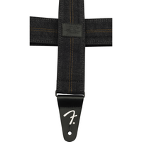 Thumbnail for Thaly Fender Para Guitarra Fender x Wrangler Denim Strap Washed Black Stitch 0990638004