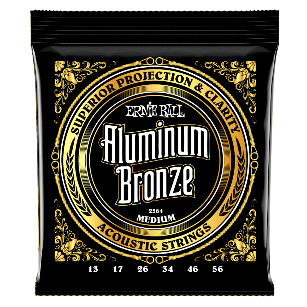 Encordadura Ernie Ball Para Guitarra Electroacustica 13-56 Bronze Medium 2564