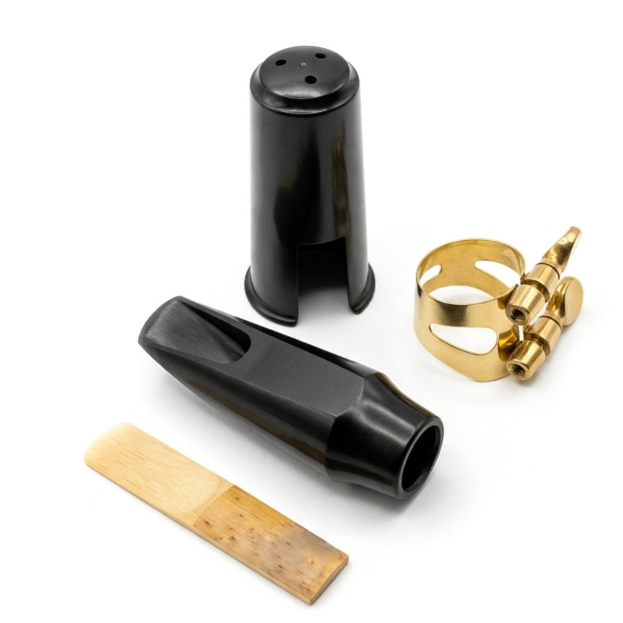 Boquilla Silvertone Slbq006 Para Sax Soprano Con abrazadera Y Tapaboquilla