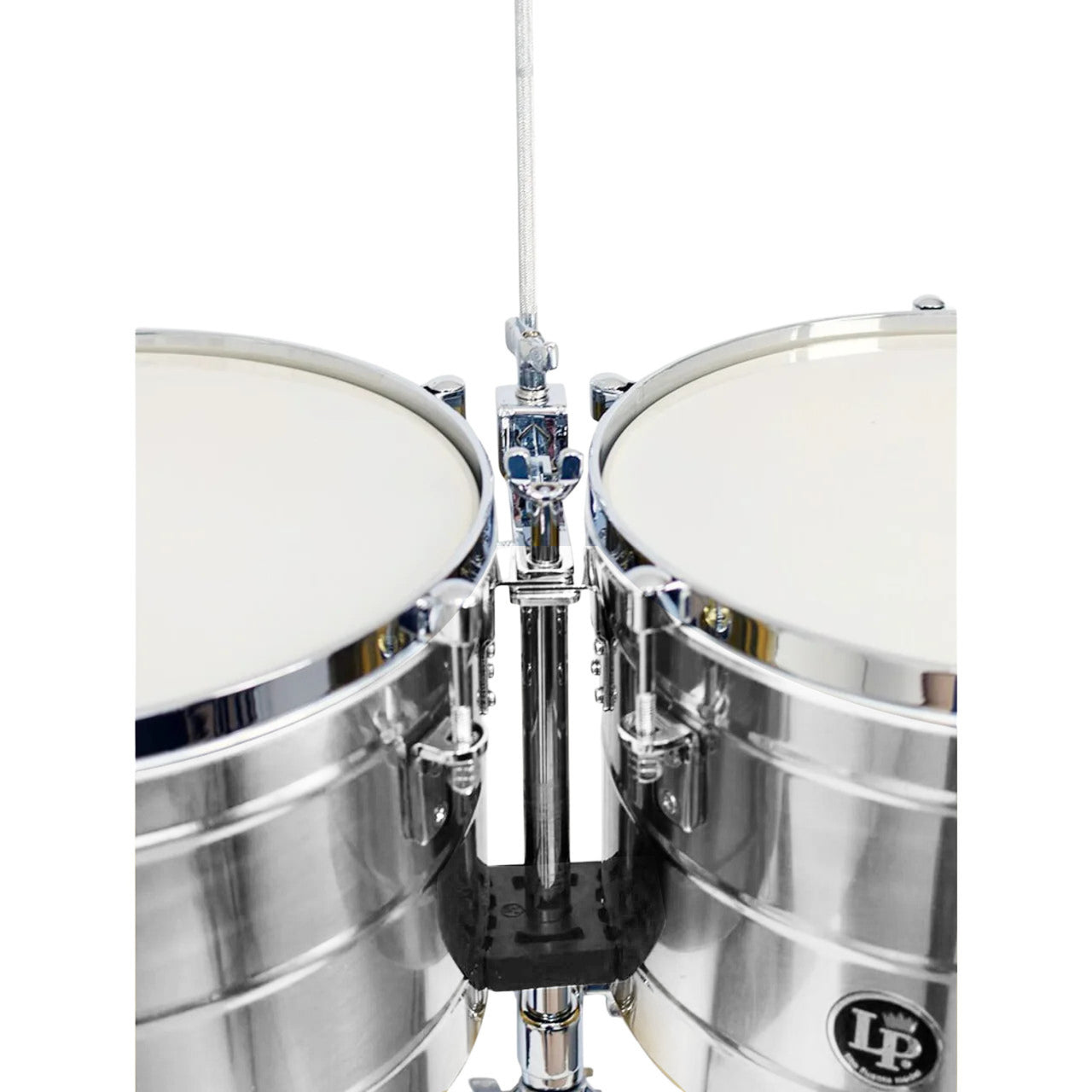 TIMBALES LP TITO PUENTE 15"/16" CROMA C/ATRIL, SOP. P/CENCERRO, LP258S