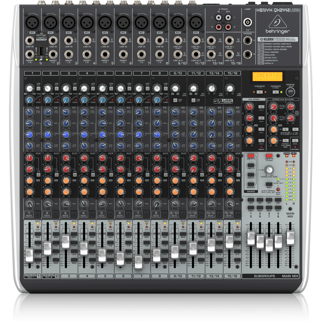MEZCLADORA BEHRINGER 10XLR, QX2442USB