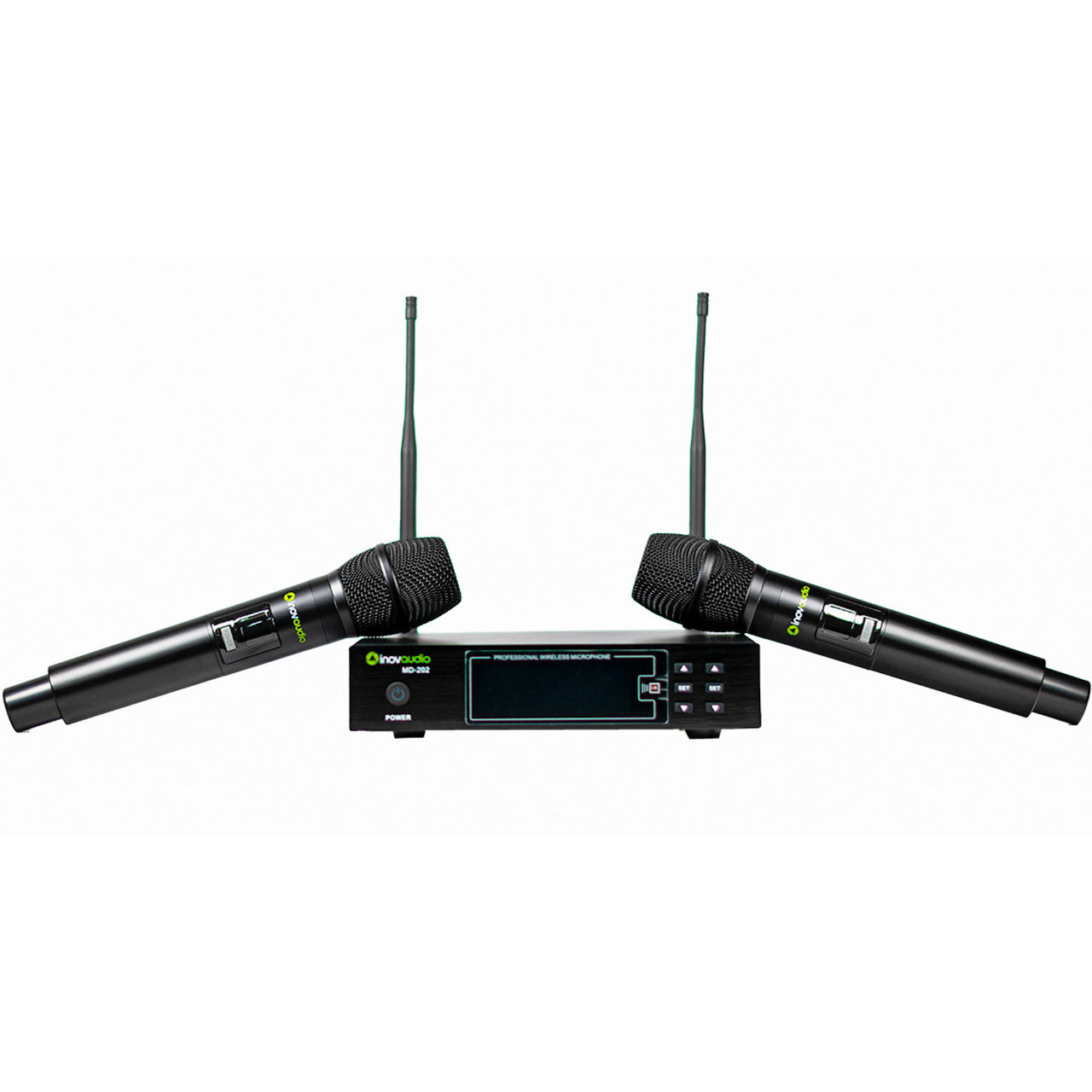 Microfono Inalambrico Inovaudio Md-202 Doble De Mano