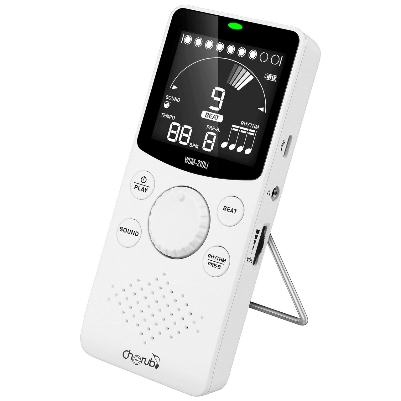 Metronomo Cherub Wsm-210li Digital Recargable Blanco