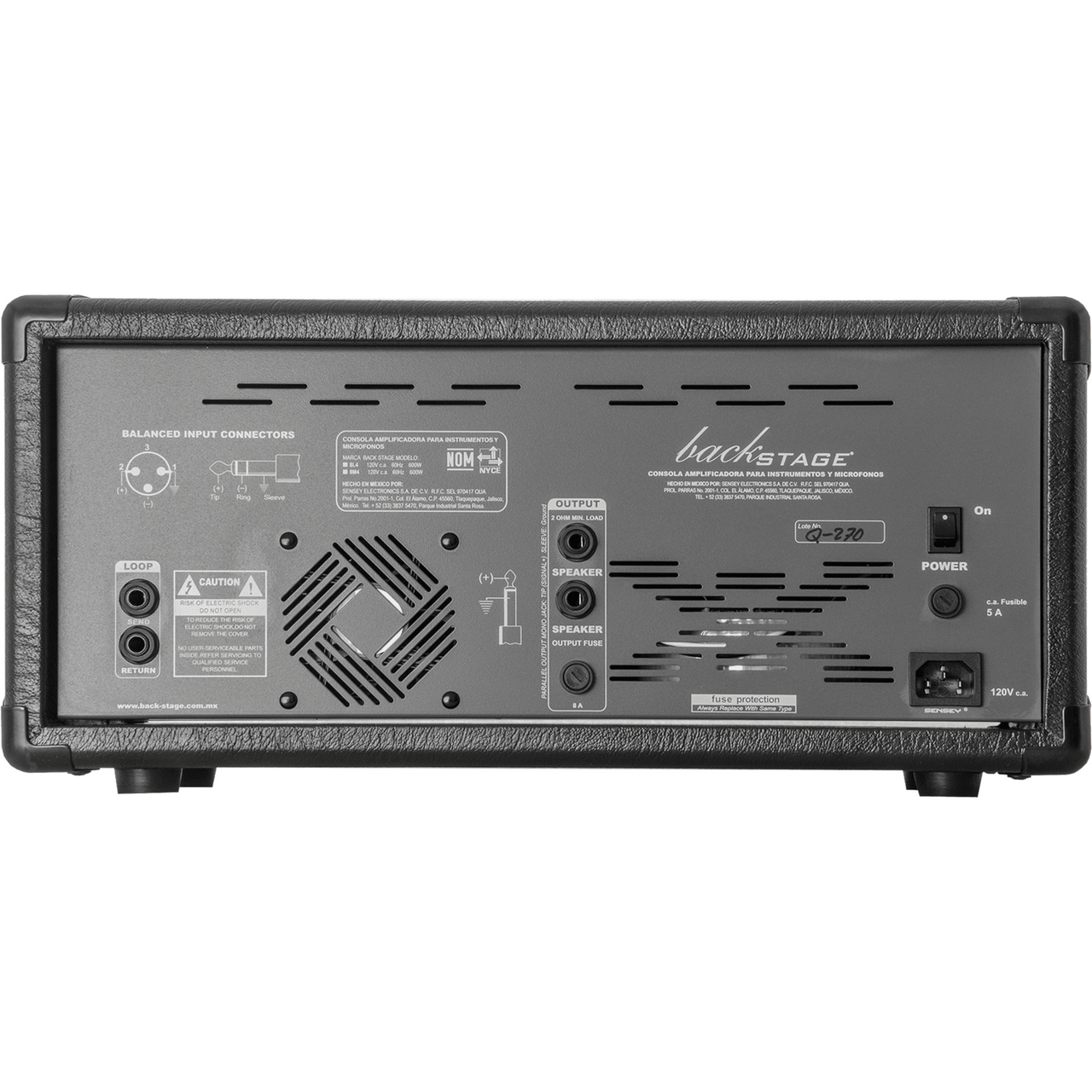 CONSOLA MEZCLADORA BACK STAGE P/MICROFONOS 8 CANALES 400W, 8M4 USB