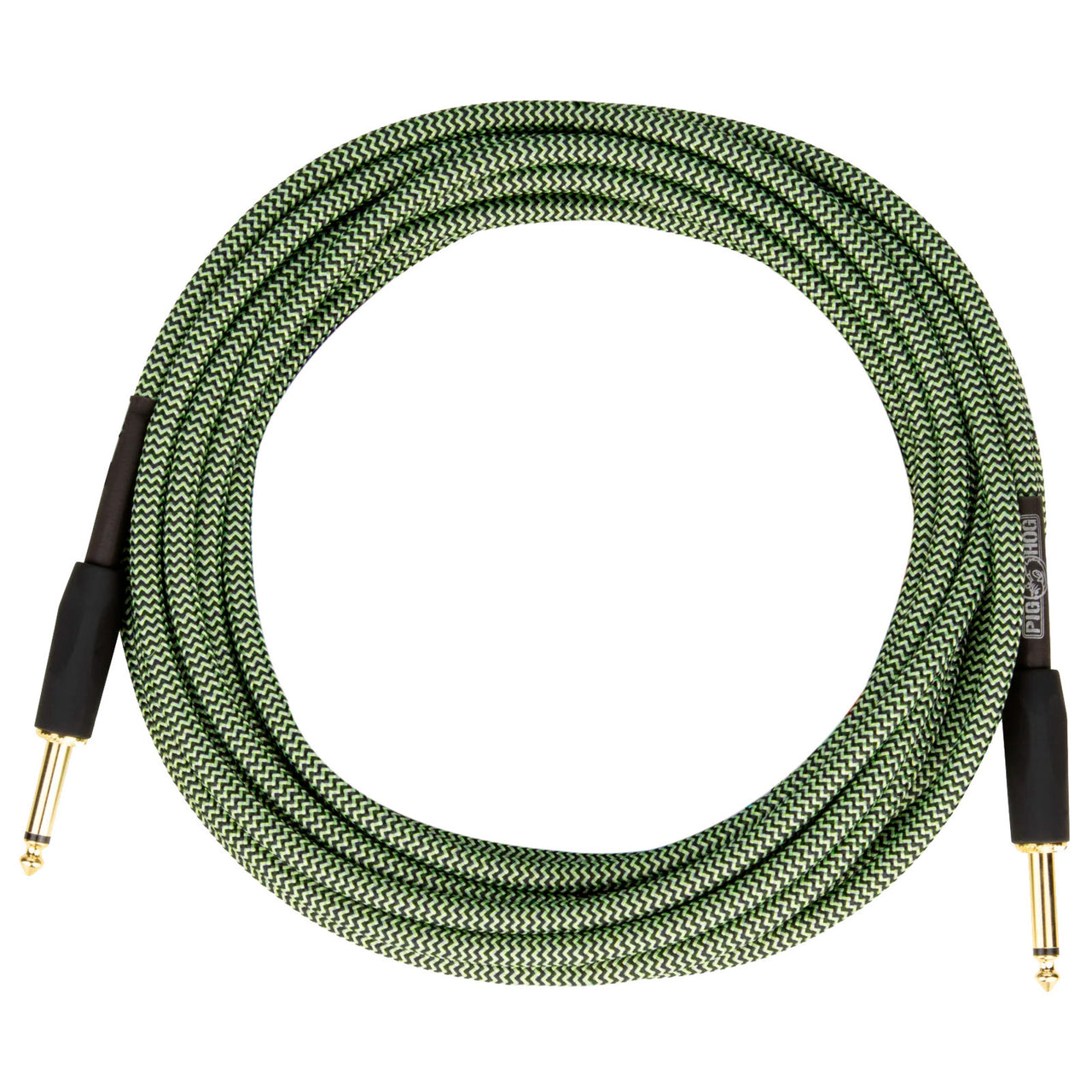 Cable Pig Hog P/intrumento Jamaican Green 6.1 Mt 1/4"-1/4", Pch20jgr