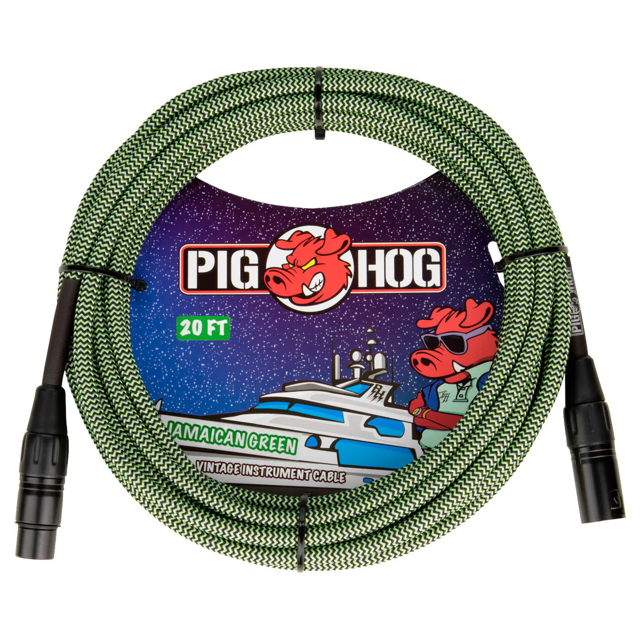 Cable Pig Hog Phm20jgr Para Microfono Canon A Canon 6.10mt Green