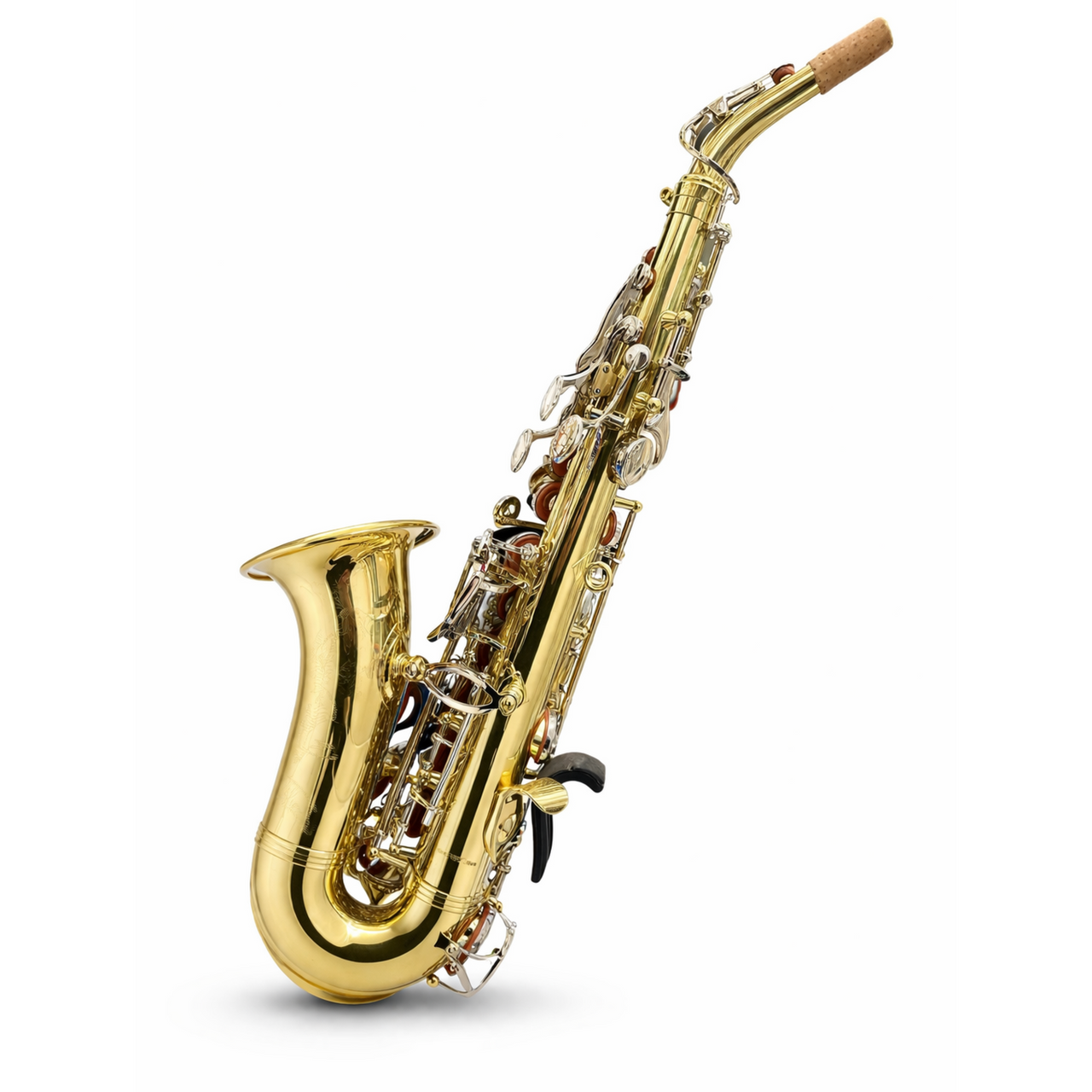 SAX SOPRANO CURVO SILVERTONE COMBINADO. SLSX002 (SSSC-310L/N)