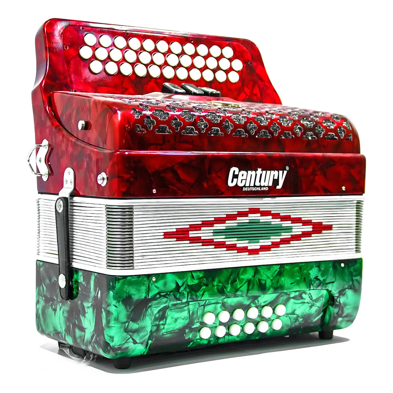 Acordeon Century C3412fab 34 Botones 12 Bajos Fa Bandera 3 Registros