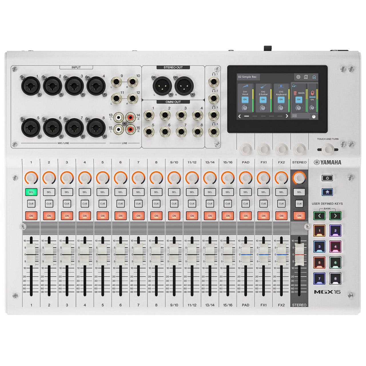 Consola Yamaha Mgx16w De Mezcla Digital 16 Canales Blanco