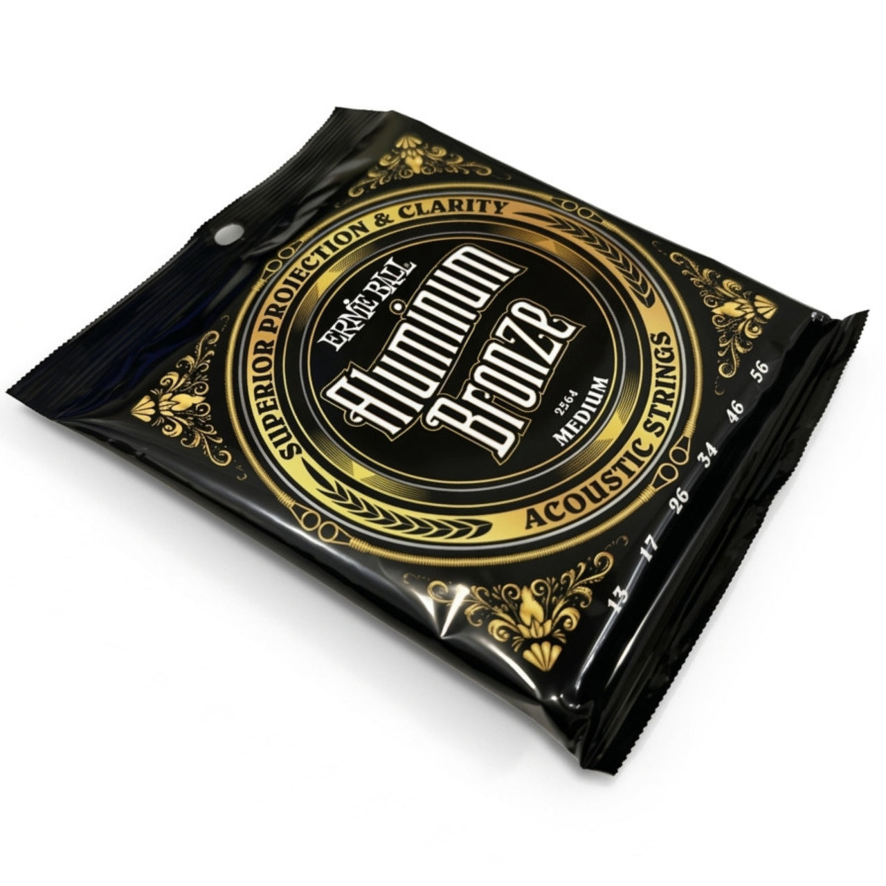 Encordadura Ernie Ball Para Guitarra Electroacustica 13-56 Bronze Medium 2564