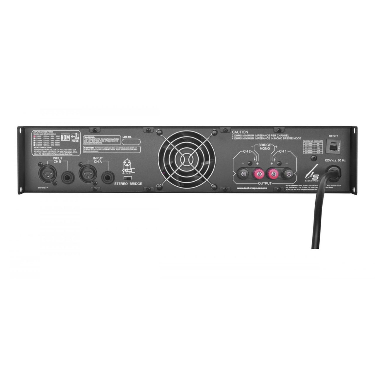 AMPLIFICADOR BACK STAGE DE POTENCIA, CS-6000