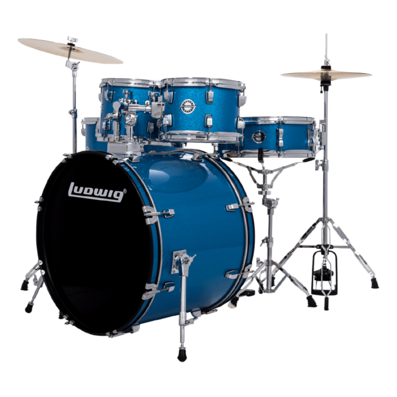 Bateria Ludwig Lc19519 Accent Azul Con Banco Y Platillos