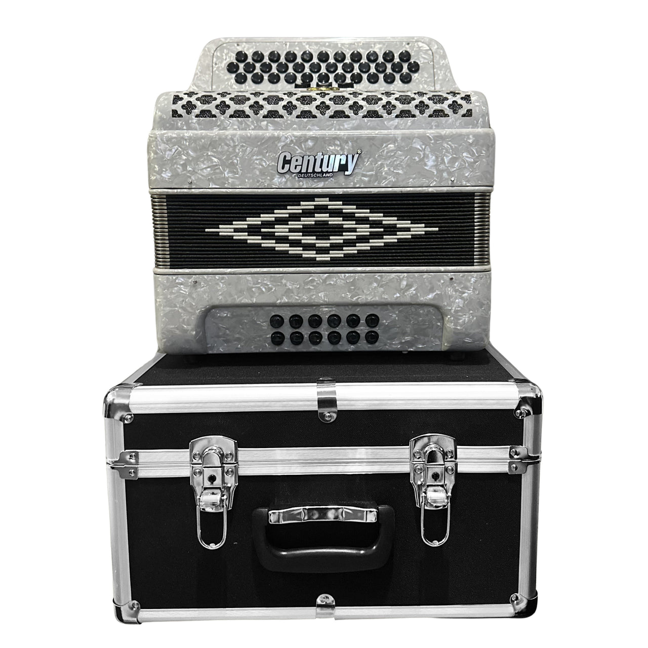 Acordeon Century C3412faw 34 Botones 12 Bajos 3 Registros Fa Blanco
