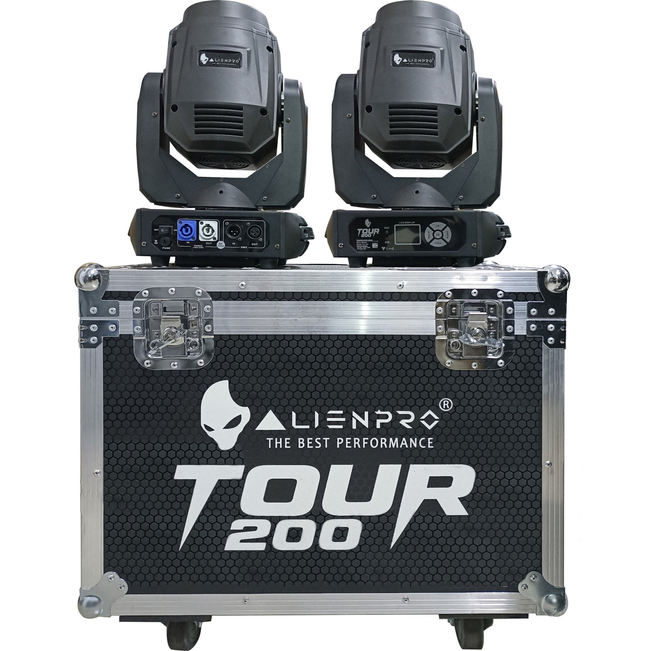 Par De Cabezas Moviles Alien Tour 200w Con Case 44-kit-cm-200w