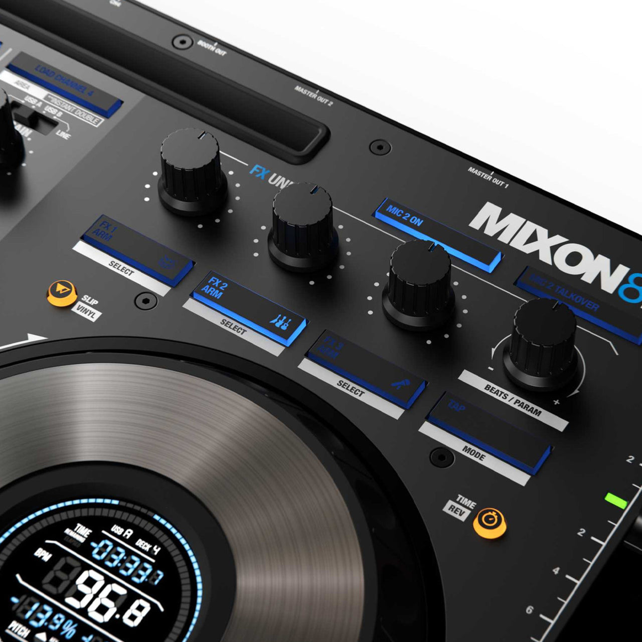 Controlador Dj Reloop Mixon 8 Pro, 4 Canales, Usb-c, Compatibilidad Serato/djay Pro Negro