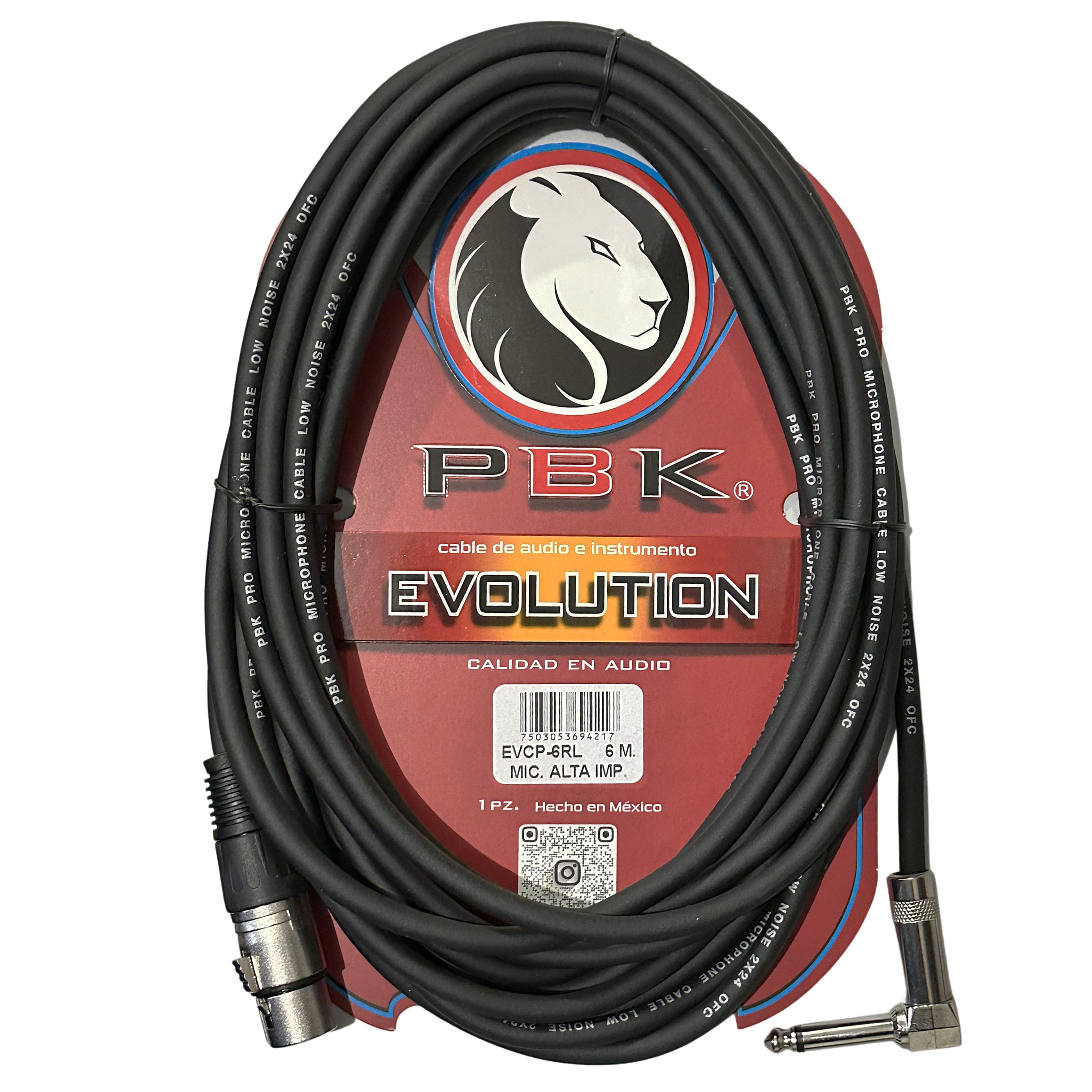 Evolution Plug In Cable Evolution Plug 6.3mm a XLR Hembra 6mts – Musicales Doris