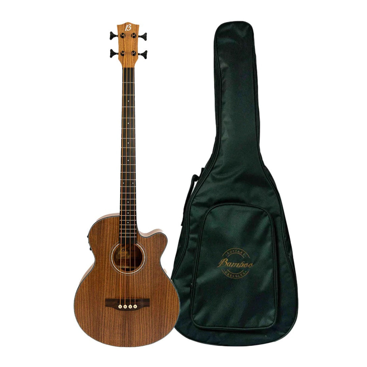 Bajo Electroacustico Bamboo Koa Ba-40-koa-q-ar Con Funda 40 Pulgadas