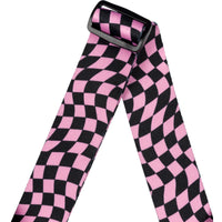 Thumbnail for Thaly Fender Wavy Checkerboard Polyester Strap Pink Para Guitarra 0990637270