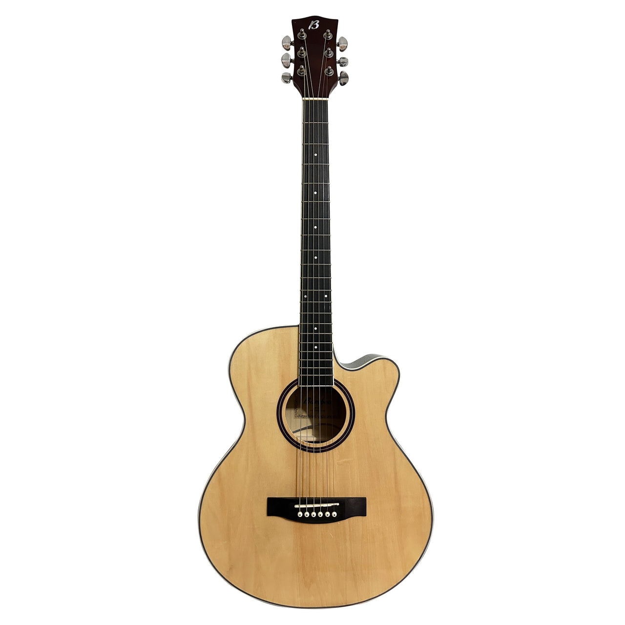Guitarra Acustica Bamboo Ga-40-nat-q-ar Natural Con Funda 40 Pulgadas