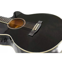 Thumbnail for Guitarra Acustica Bamboo Ga-40-bk-q-ar Negra Con Funda 40 Pulgadas
