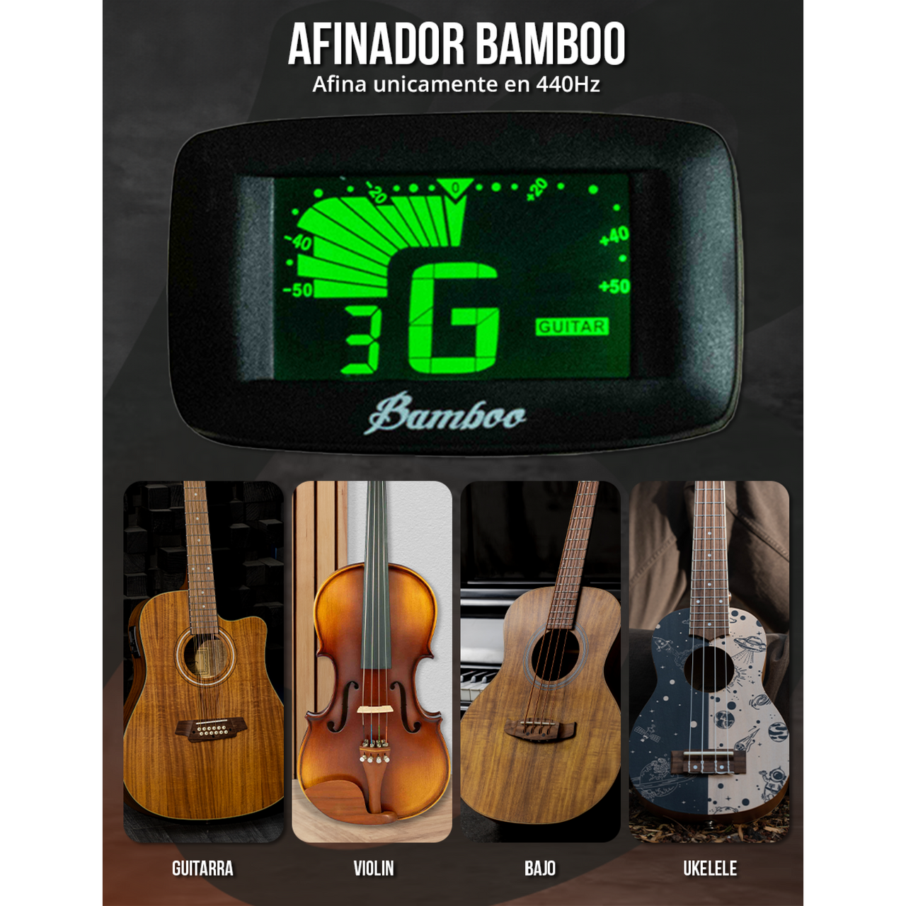 Afinador Bamboo Cromatico, Baf-1