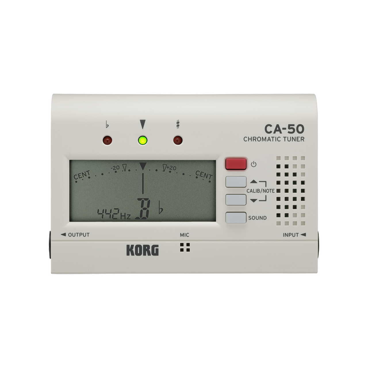 Afinador Korg Ca-50 Cromatico Para Instrumentos Orquestales Blanco