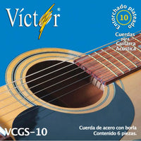 Thumbnail for Encordadura Victor Para Guitarra Acero Con Borla, 10