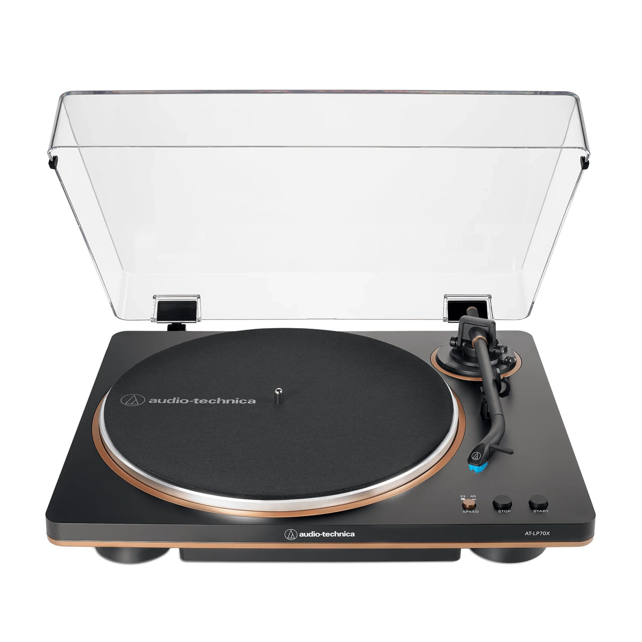 Tornamesa Audiotechnica At-lp70x-bz De Transmision Por Correa