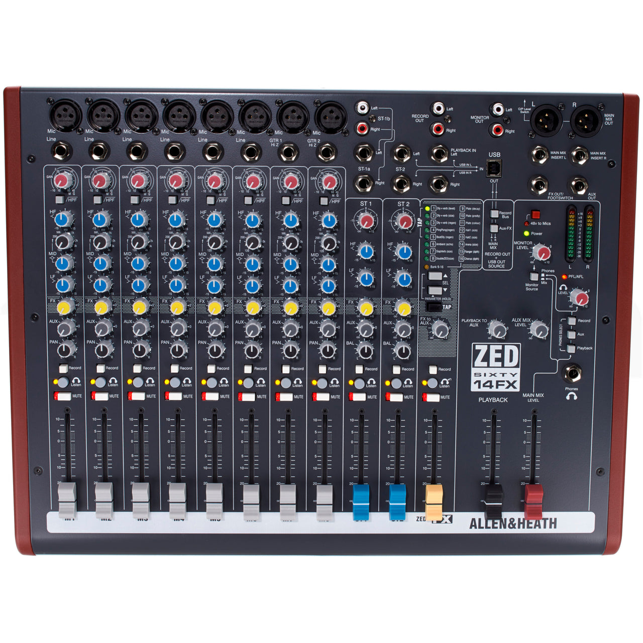 Mezcladora Allen & Heath Zed60-14fx 10 Canales 8 Entradas Xlr
