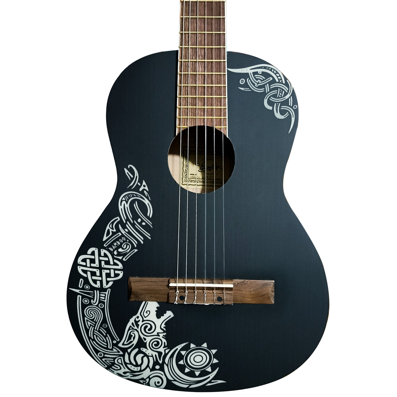 Guitarra Clasica Bamboo Gc-36-nordicwolf Con Funda 36 Pulgadas