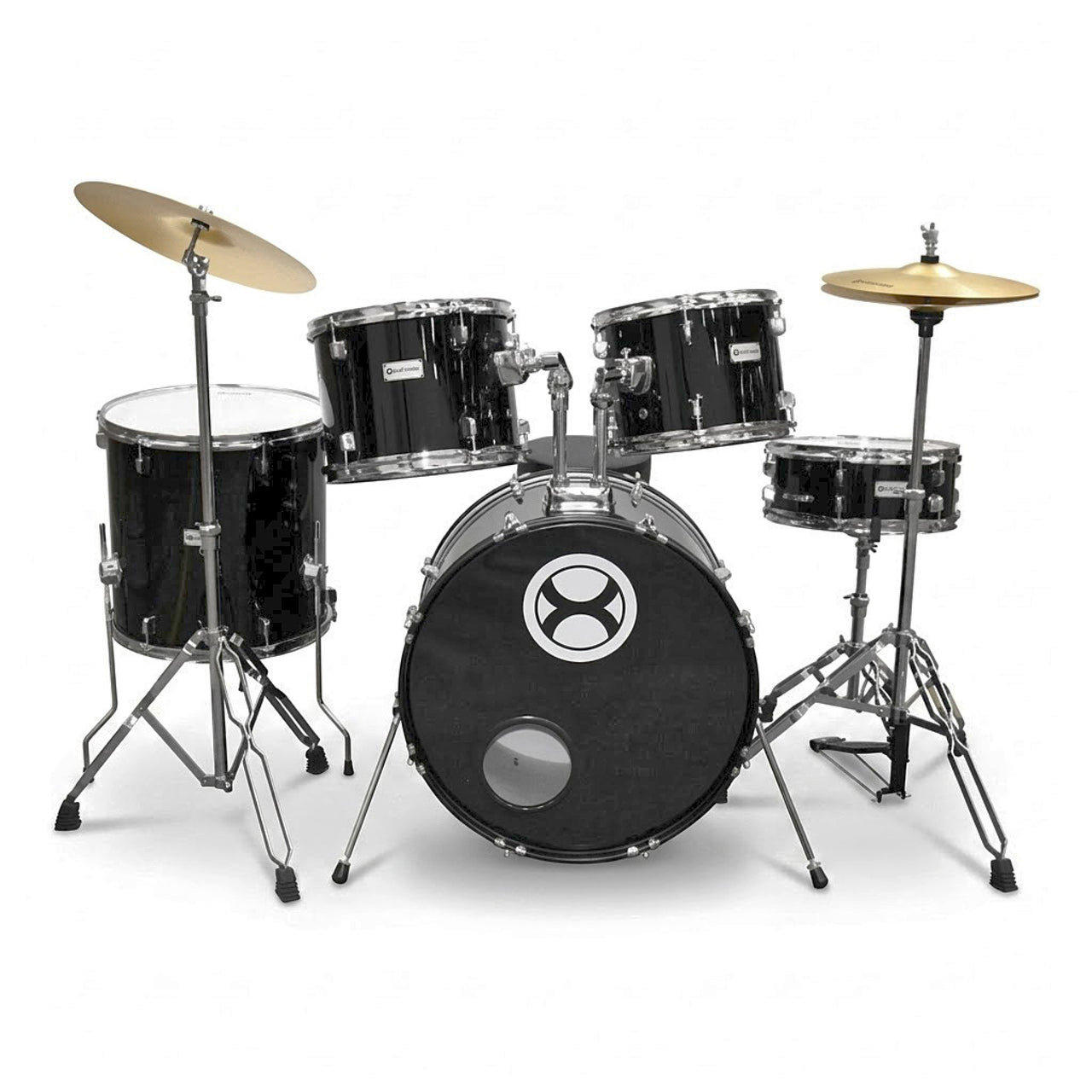 BATERIA EXTREME 5 PIEZAS NEGRO ARO CROMO, EXBT063