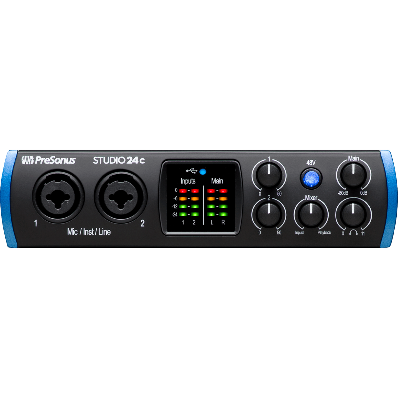 Interfaz Presonus De Audio Studio 24c Black And Blue 2777700403