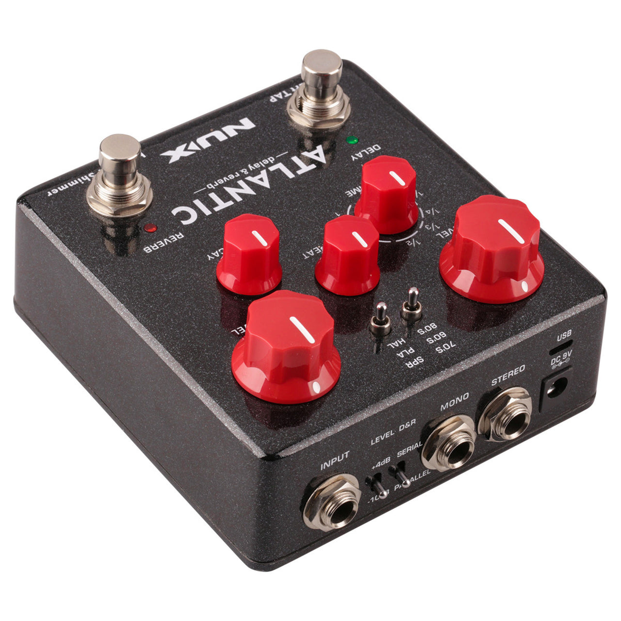 Pedal Nux Ndr-5 Atlantic Delay & Reverb Negro