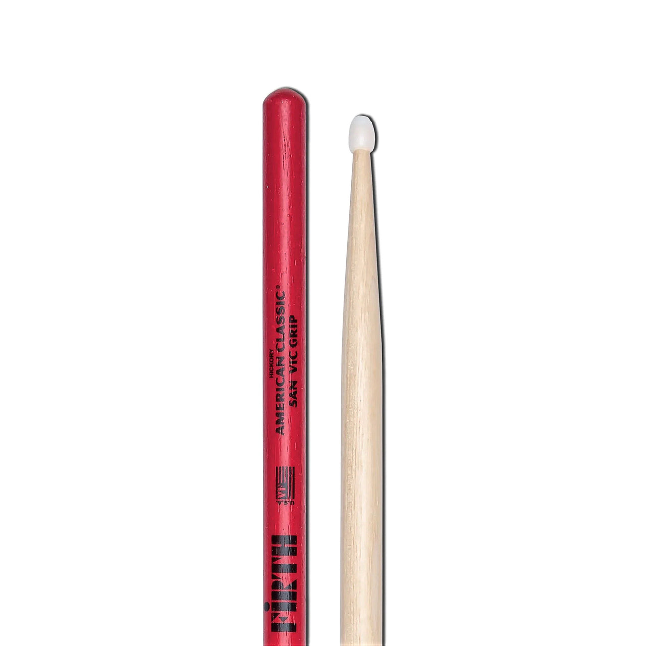 BAQUETAS VIC FIRTH PUNTA NYLON 5A C/ANTIDERRAPANTE, 5ANVG