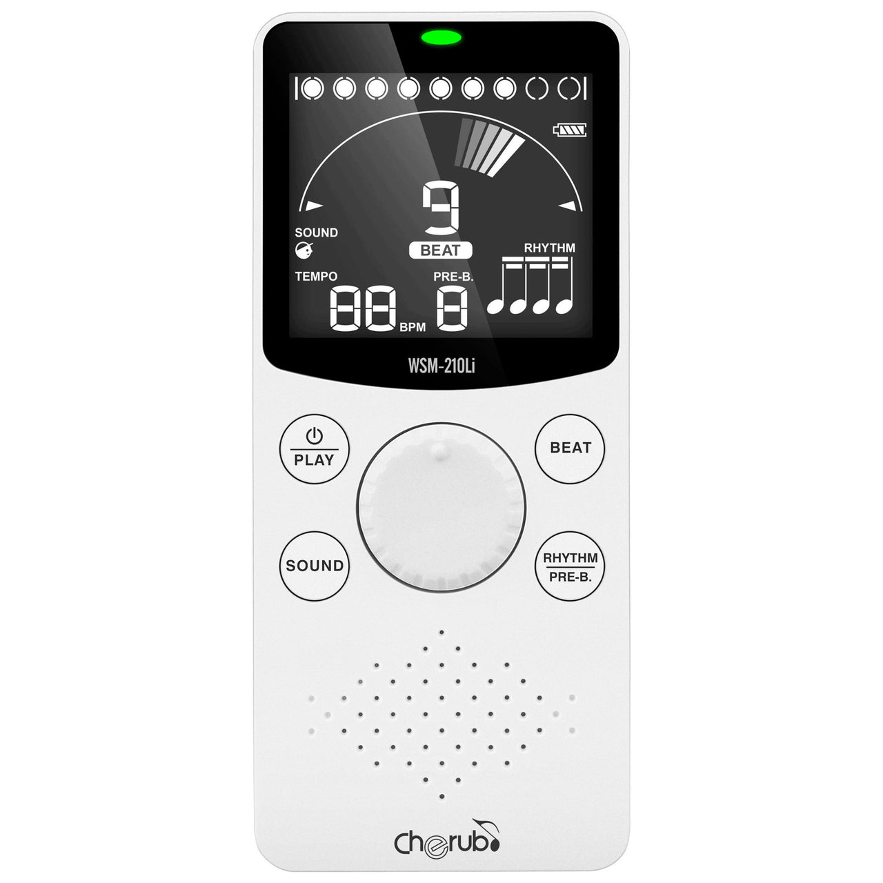 Metronomo Cherub Wsm-210li Digital Recargable Blanco