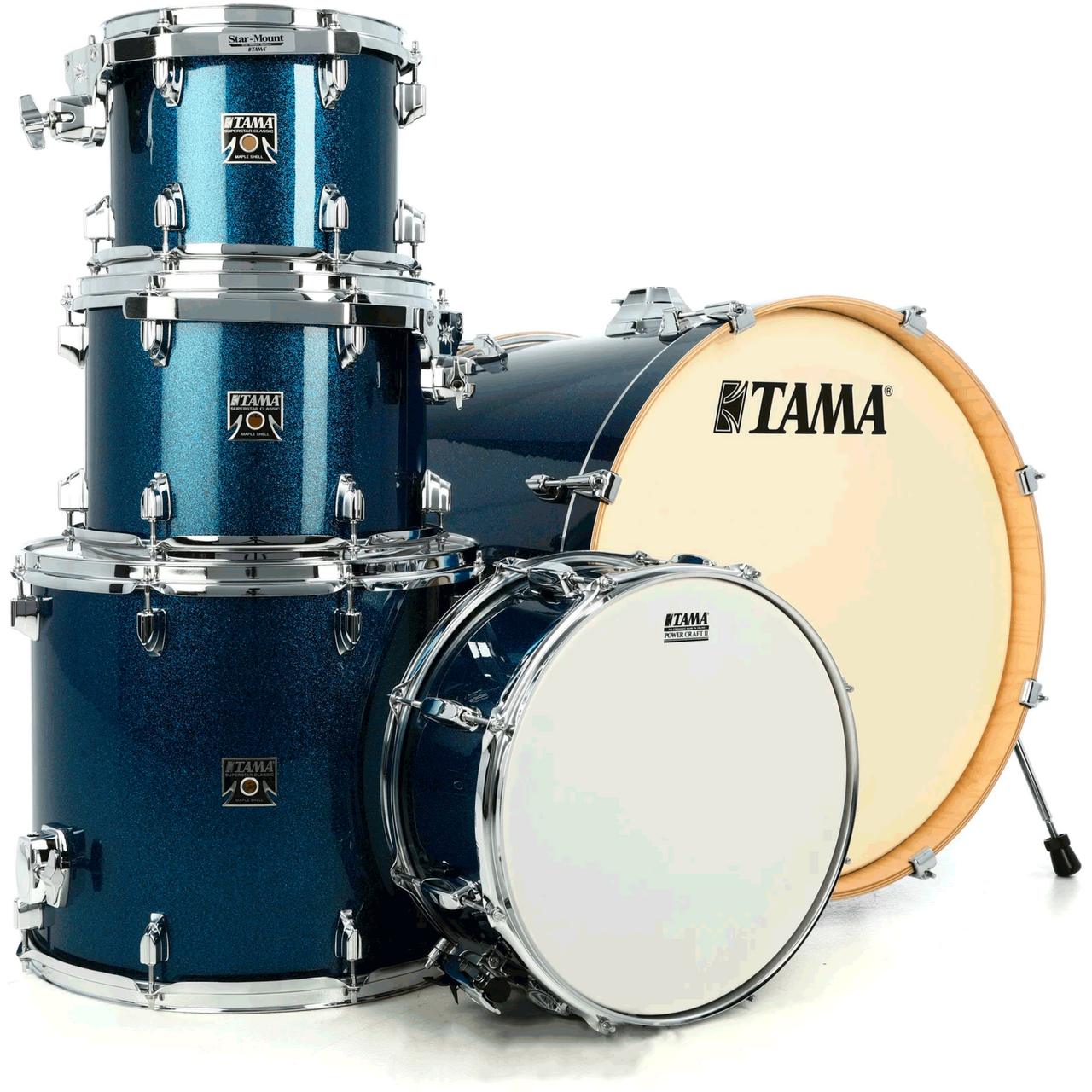 Bateria Tama Ck52krs-isp Superstar Classic Maple 5 Piezas Azul Brillante Con Atril