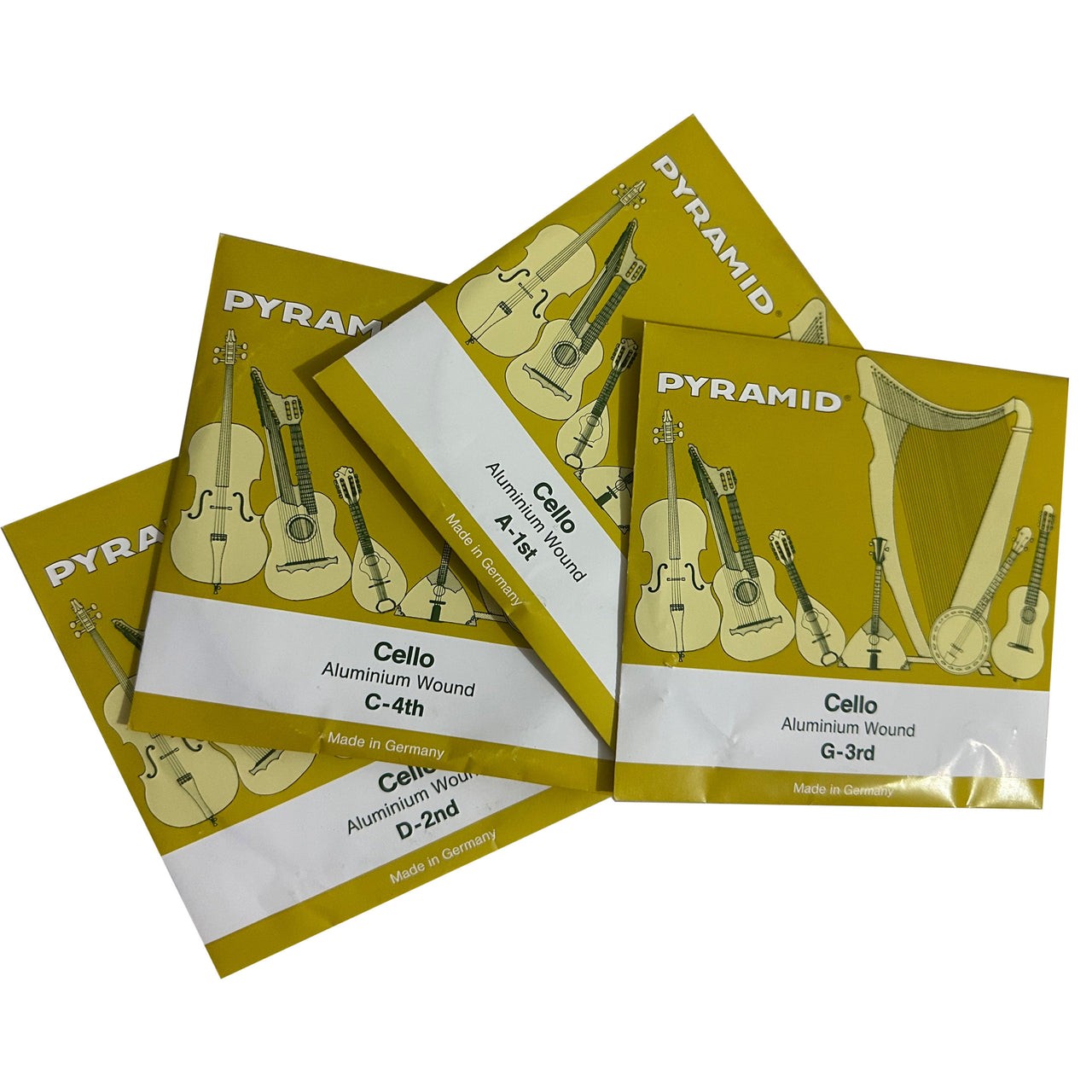 Encordadura Pyramid 170 100 4/4 Para Cello 4/4 Aluminio