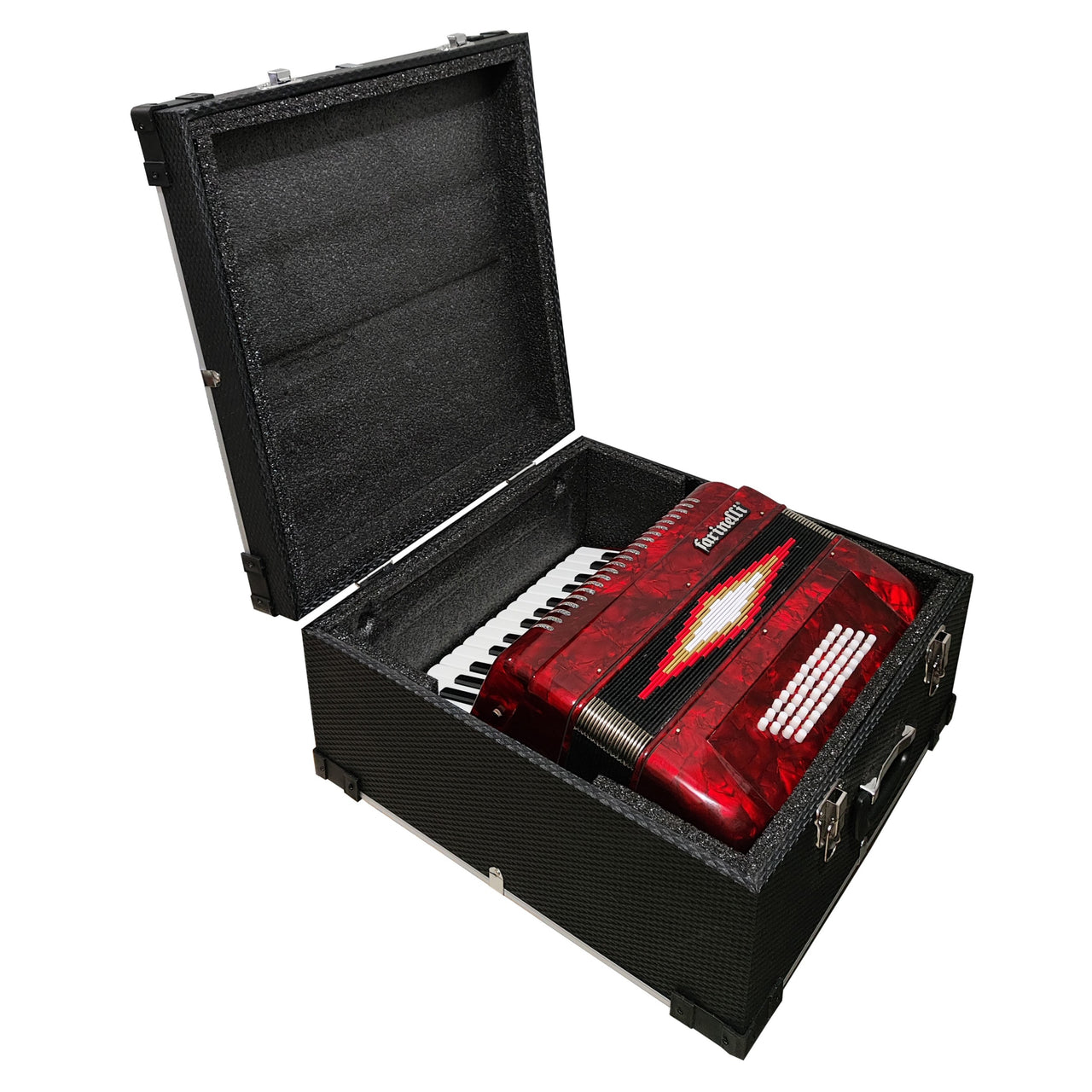 Acordeon Farinelli 34 Teclas 48 Bajos 5 Reg. Rojo, 1307r