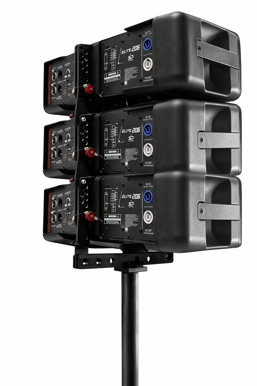 Sistema De Audio Arreglo Lineal Stage Pro 3 Medios + 1 Subwoofer Doble De 18 Pulgadas