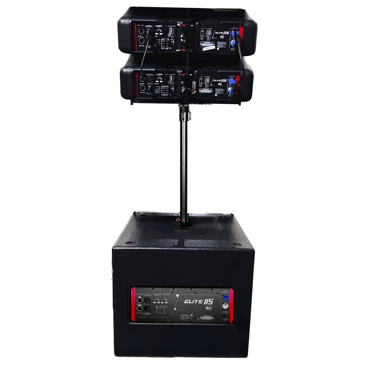 Sistema De Audio Arreglo Lineal Stage Pro 2 Medios + 1 Medio Grave 15 Pulgadas