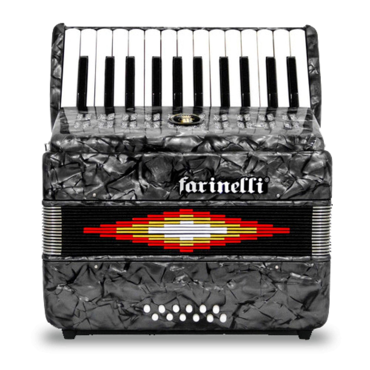 Acordeon Farinelli 1302g  25 Teclas 12 Bajos Gris