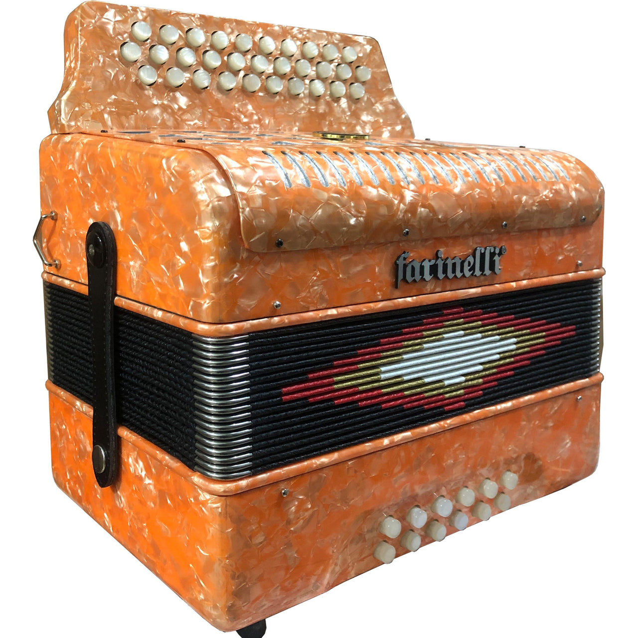 Acordeon Farinelli De Botones Naranja 3012 Sol, 3012na