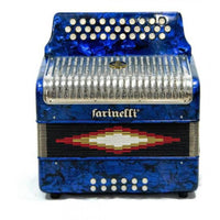 Thumbnail for Acordeon Botones Farinelli Azul 3012 Sol Parrilla Metal 3012ap