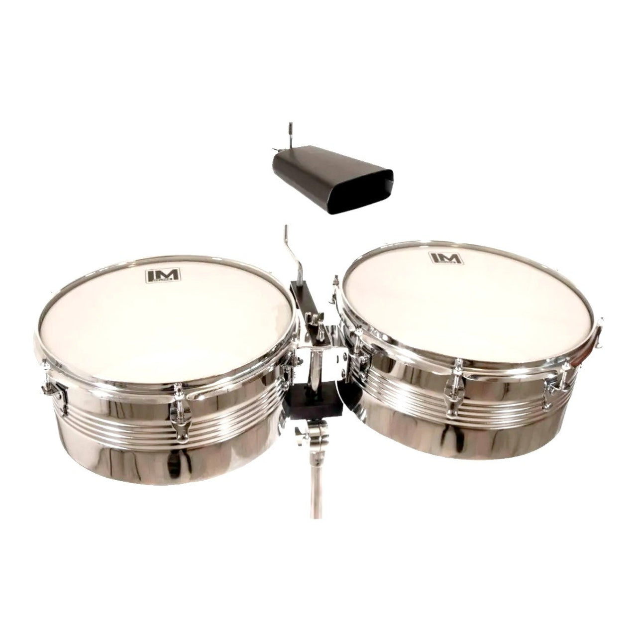 Timbales Lm Drums Tm2-1 Con Atril Y Cencerro De 13 Y 14 Pulgadas