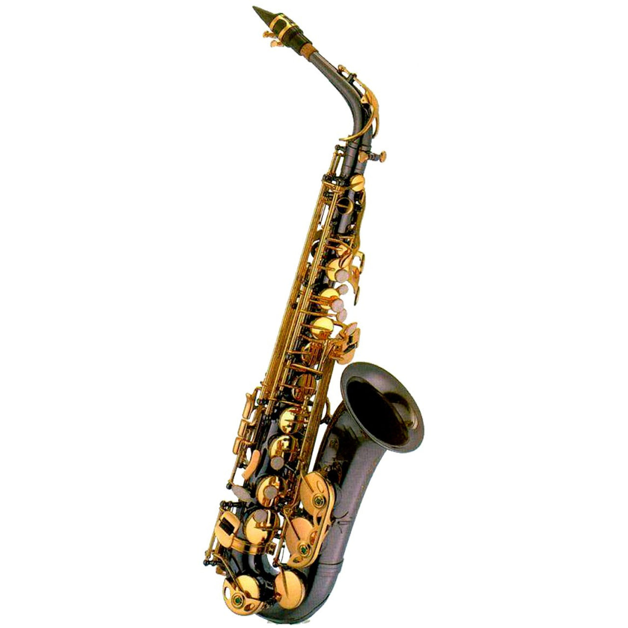 Saxofon Alto Silvertone Slsx019  Eb Negro Llaves Doradas