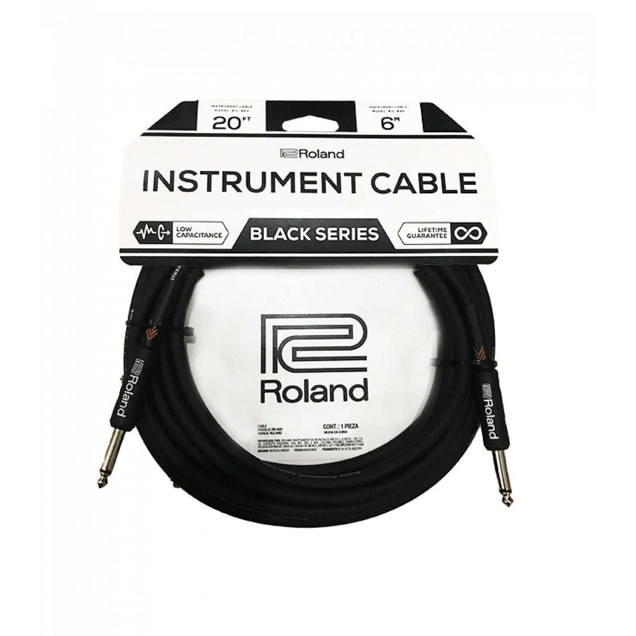 Cable Roland Ric-b20 Para Instrumento Plug A Plug 6 Metros
