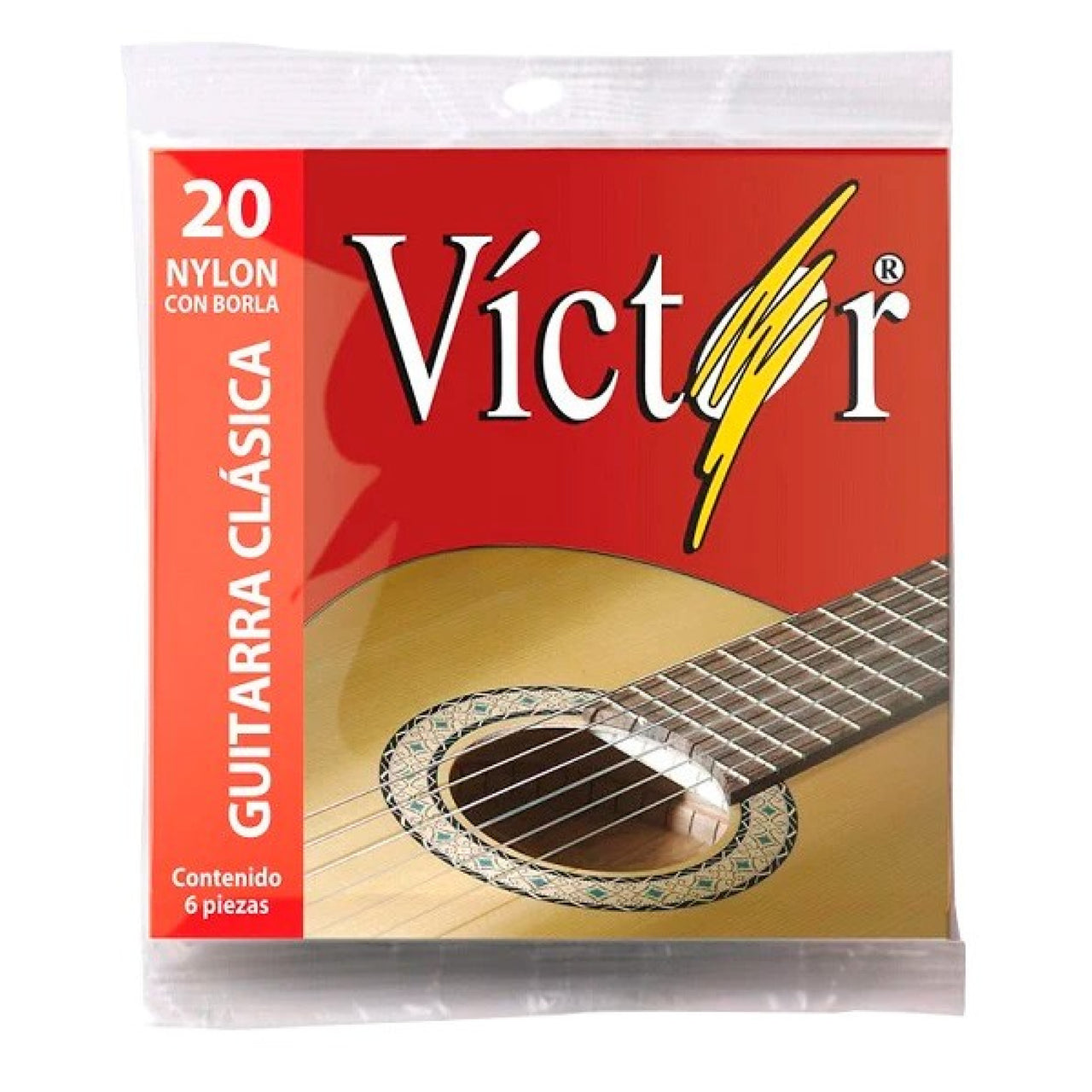 Encordadura Victor Para Guitarra Nylon Negro Con Borla, 20