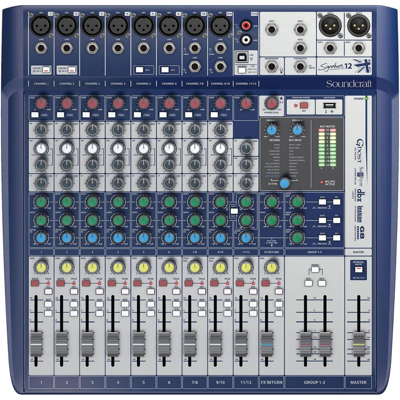 Mezcladora Soundcraft 12 Canales C/efectos Lexicon, Signature 12
