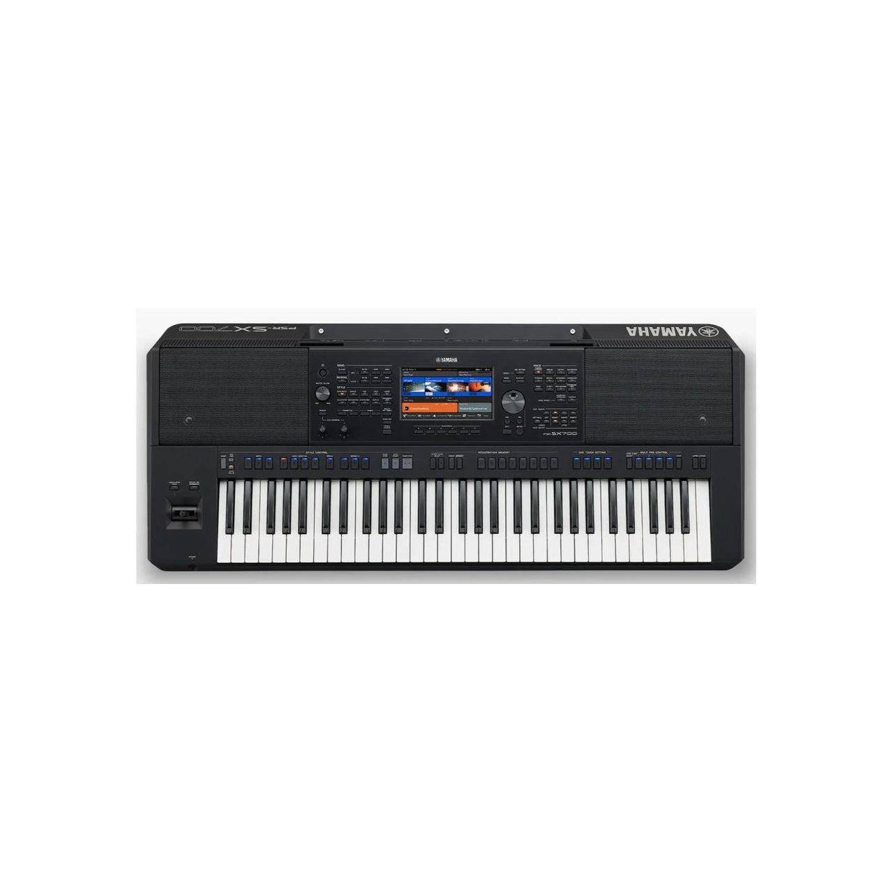 Teclado de piano electrónico de 61 teclas con soporte ajustable de 7  posiciones y micrófono - Negro