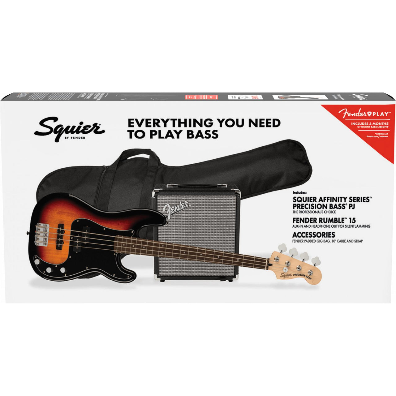 Paquete Bajo Fender Affinity Series Precicion 0372980000